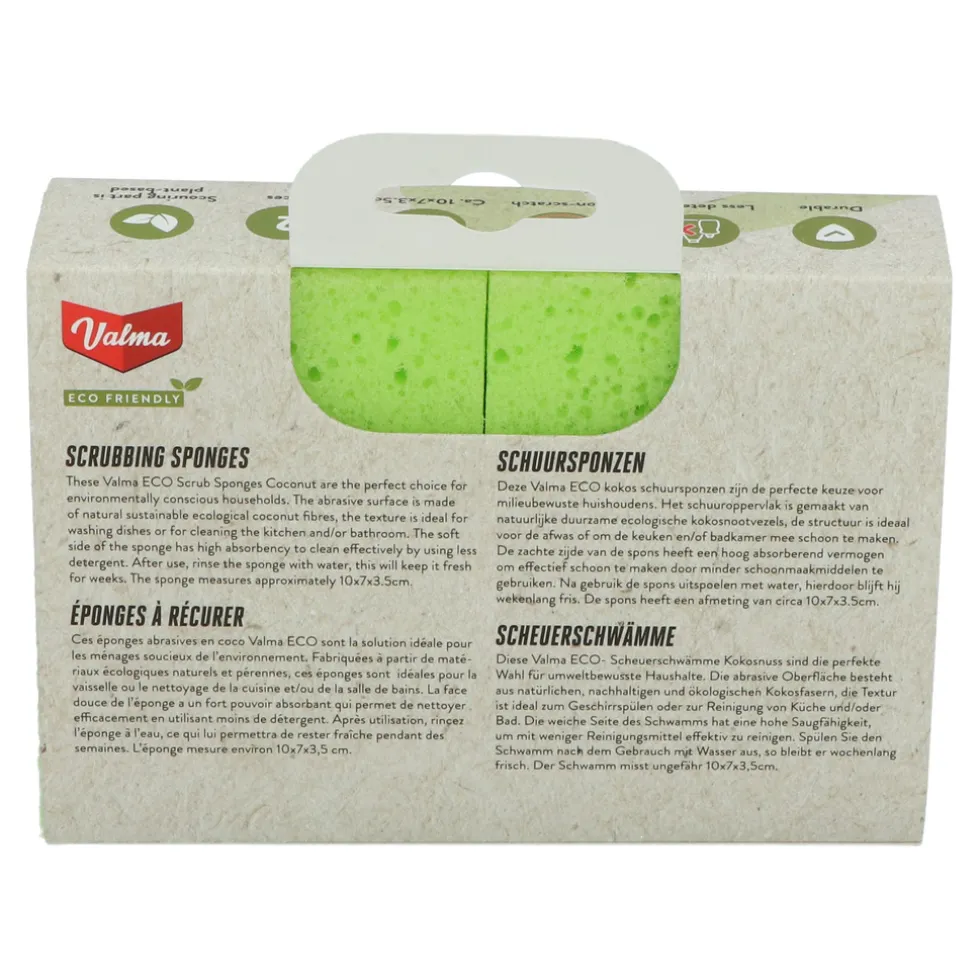 Valma ECO Schuursponzen Kokosnoot 2 stuks