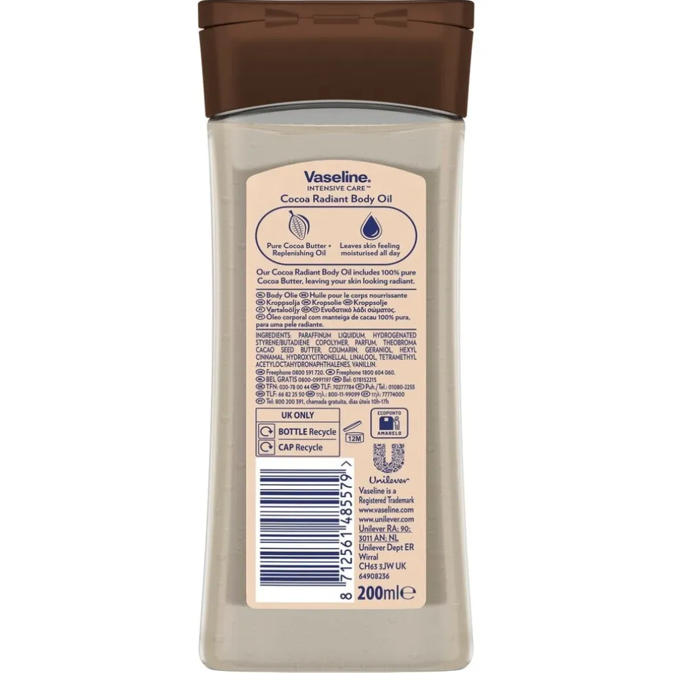 Vaseline Intensive Care Cocoa Radiant Body Gel Oil