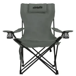 VirtuFit Opvouwbare Camping Stoel met Voetsteun