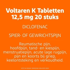 Voltaren K 12,5mg Diclofenac-Kalium Filmomhulde Tabletten