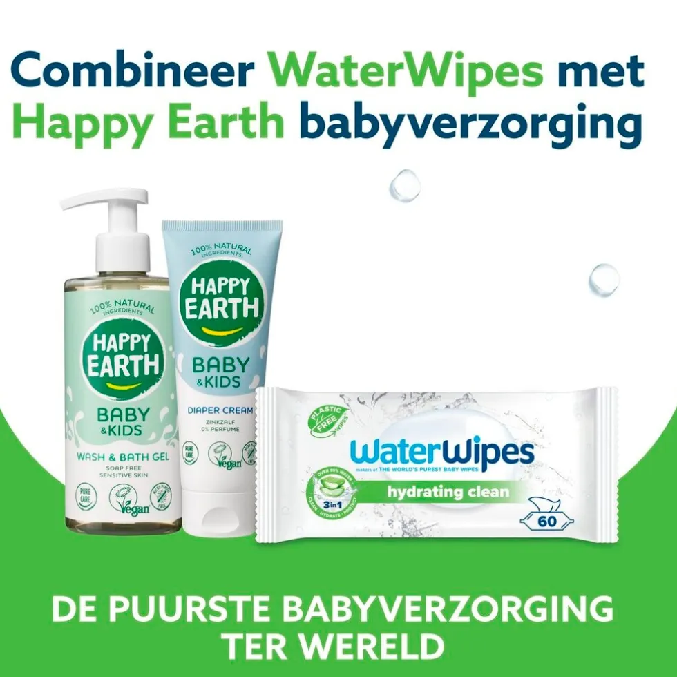 WaterWipes Hydrating Clean Babydoekjes