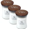 Woodwick geurkaarsen White Tea & Jasmine