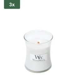 Woodwick geurkaarsen White Tea & Jasmine