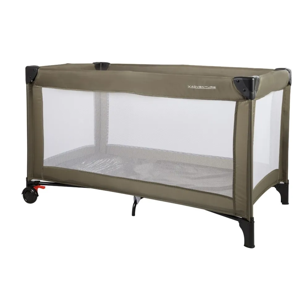 X Adventure Campingbedje / Reisbed Twist Groen Inclusief Transporttas