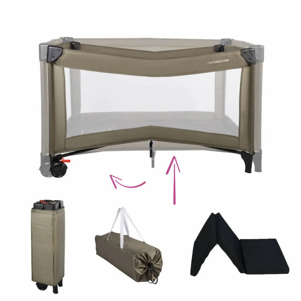 X Adventure Campingbedje / Reisbed Twist set Inclusief Matras