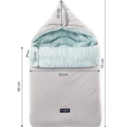 Zaffiro Grey Leaves Basic 5-in-1 Voetenzak
