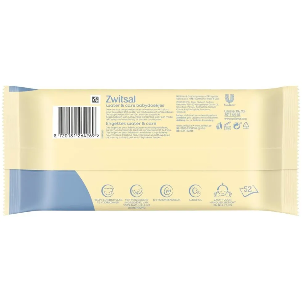 Zwitsal Water & Care Babydoekjes